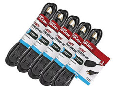 $8.97 – 5-Pack 6′ Hyper Tough Indoor Extension Cords (White or Black) on Sale at Walmart Hyper Tough indoor extension cord pack