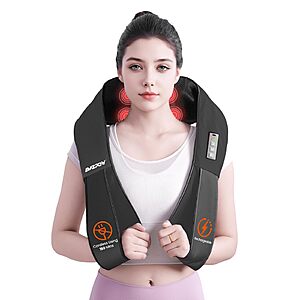 Amazon Deal on AMZPONY Shiatsu Massager AMZPONY Rechargeable Shiatsu Deep Tissue Neck & Shoulder Massager with Heat