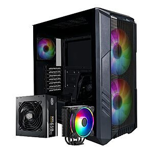 Cooler Master HAF 500 Pro Bundle Deal Cooler Master HAF 500 Pro Bundle with ATX Mid-Tower Case, CPU Cooler, ARGB Fans and Gold PSU