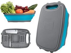 $13.48 – 9-in-1 HI NINGER Collapsible Cutting Board w/ Colander & Vegetable Slicer (Various) – + Free Shipping w/ Prime or on $35+ 9-in-1 HI NINGER Collapsible Cutting Board with Colander & Vegetable Slicer
