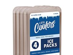 $7.00 – 4-Pack Cool Coolers by Fit & Fresh XL Slim Ice Packs Now Just $6.97 + Free Shipping with Prime or on $35+ at Amazon 4-Pack Cool Coolers by Fit & Fresh XL Slim Ice Packs on Amazon