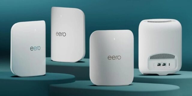 eero Pro 7 Wi-Fi 7 mesh router in white