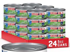 $15.18 – Select Accounts: 24-Pack 5-Ounce Bumble Bee Chunk Light Tuna in Water w/ S&S + Free Shipping w/ Prime or on $35+ 24-Pack 5-Ounce Bumble Bee Chunk Light Tuna in Water on Amazon sale