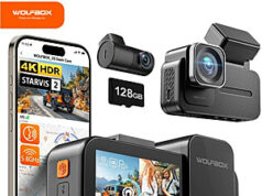 $159.99 – WOLFBOX 3-Channel 4K Dash Cam w/ STARVIS 2 IMX678 Voice Control & 128GB Card – or Less + Free Shipping WOLFBOX 3-Channel 4K Dash Cam with Voice Control