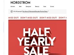 Nordstrom Half Yearly Sale Up to 50% Off Nordstrom Half Yearly Sale ad with discounted items