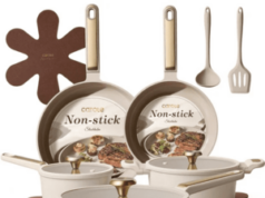 $49.99 – 14-Piece Carote Ceramic Nonstick Cookware Set w/ Utensils (Taupe) + Free Shipping 14-Piece Carote Ceramic Nonstick Cookware Set w/ Utensils in Taupe