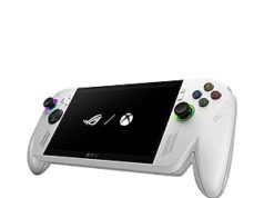 $457.05 – Resale, AC | ASUS ROG Xbox Ally – 7” 1080p 120Hz Touchscreen Gaming Handheld, 16GB RAM, 512GB SSD, White (Used – Like New) at Amazon ASUS ROG Xbox Ally gaming handheld in white