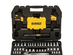 $64.49 – DEWALT 1/4 in. x 3/8 in. Drive Polished Chrome Mechanics Tool Set (108-Piece) at Home Depot DEWALT 108-piece mechanics tool set
