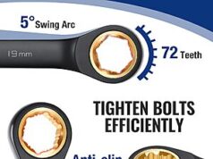 $36.00 – WORKPRO 9-Piece Anti-Slip Ratcheting Combination Wrench Set, Metric 8-19 mm $36 at Amazon WORKPRO 9-Piece Anti-Slip Ratcheting Combination Wrench Set on Amazon