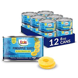 Dole Pineapple Deal 12-Pack Dole Canned Pineapple Slices