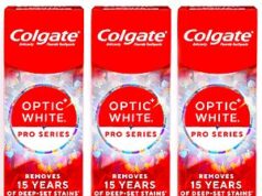 $16.74 – Prime Members: 3-Pack 3-Ounce Colgate Optic White Pro Series High Impact White Toothpaste (Brilliant Mint) w/ S&S + Free Shipping 3-Pack Colgate Optic White Pro Series Toothpaste in Brilliant Mint flavor