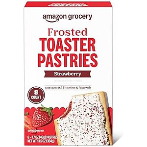 Amazon Grocery Frosted Toaster Pastries Deal 8-Count Amazon Grocery Frosted Toaster Pastries (Strawberry)