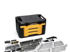 $138.52 – GEARWRENCH Mechanics Tool Set in 3 Drawer Storage Box, 232 Pc, 1/4 in and 3/8 in Drive, Metric/SAE | GW72LLCBMTS on Sale for GEARWRENCH Mechanics Tool Set in 3-drawer storage box