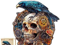 $4.99 – 175-Piece 11.4″ x 10.1″ Kayee 3D Effect Wooden Jigsaw Puzzle (Raven & Mechanical Skull) + Free Shipping w/ Prime or on $35+ 175-Piece 11.4" x 10.1" Kayee 3D Effect Wooden Jigsaw Puzzle (Raven & Mechanical Skull) + Free Shi