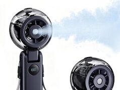 $13.19 – 5000mAh Rrtizan Handheld Misting Fan w/ 35ml Water Tank & 5 Speed Settings (Dark Blue) + Free Shipping w/ Prime or on $35+ 5000mAh Rrtizan Handheld Misting Fan w/ 35ml Water Tank & 5 Speed Settings (Dark Blue) + Free Shipp