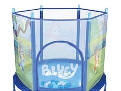 $61.70 – Sam’s Club Members: 4′ Bluey Kids Trampoline w/ Safety Enclosure & Soft Play Balls + Free S&H w/ Sam’s Plus Membership Sam's Club Members: 4' Bluey Kids Trampoline w/ Safety Enclosure & Soft Play Balls + Free S&H w/ Sa