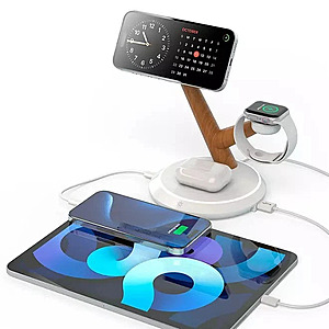 deal-1209 Atomi Magnetic Wireless Charging Stand 25W Qi2 with Wireless 15W iPhone, 3W Apple Watch, 3W iPods Ch