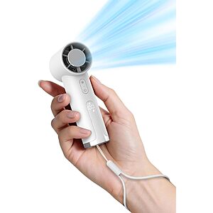 deal-1224 OidoZac 4000mAh Portable Handheld Fan w/ 100 Speed Settings & Digital Display (Cream) + Free Shippi