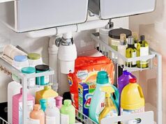 $14.98 – 2-Pack VUSIGN 2-Tier Under Sink / Cabinet Pull Out Organizers(White) + Free Shipping w/ Prime or on $35+ 2-Pack VUSIGN 2-Tier Under Sink / Cabinet Pull Out Organizers(White) + Free Shipping w/ Prime or on