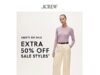 J. Crew EXTRA 60%/50% OFF SALE STYLES with code SALETIME J. Crew EXTRA 60%/50% OFF SALE STYLES with code SALETIME