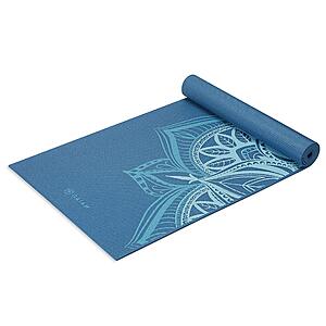 Gaiam Premium Yoga Mat, 6mm Thick Print Mat (Indigo Point, 68"L x 24"W x 0.23"Th) + Free S&H w/ Pri