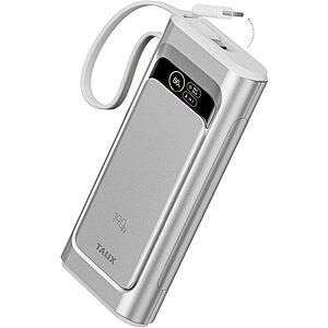 deal-1441 3-Port TALIX 20000mAh Laptop Power Bank w/ Built-in USB-C Cable (140W max, Up to 190W) + Free Shipp