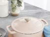 $19.86 – 5-Quart Mingle & Co. Fluted Enameled Cast Iron Dutch Oven (Pink) + Free Shipping on $49+ 5-Quart Mingle & Co. Fluted Enameled Cast Iron Dutch Oven (Pink) + Free Shipping on +