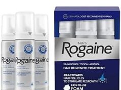 $29.98 – 3-Pack 2.11-Oz Rogaine Men’s 5% Minoxidil Topical Foam for Hair Regrowth (3-Month Supply) w/ S&S + Free Shipping w/ Prime or on $35+ 3-Pack 2.11-Oz Rogaine Men's 5% Minoxidil Topical Foam for Hair Regrowth (3-Month Supply) w/ S&S +