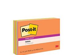 $4.88 – : Post-it Super Sticky Notes, 6 x 4 in, Neon Fizz, 8 Pads, 45 Sheets/Pad at Amazon : Post-it Super Sticky Notes, 6 x 4 in, Neon Fizz, 8 Pads, 45 Sheets/Pad at Amazon