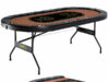 $99.60 – Barrington 10 Player Folding Oval Poker Table with Steel Cup Holders & Padded Armrests, Black/Brown $99.6 Barrington 10 Player Folding Oval Poker Table with Steel Cup Holders & Padded Armrests, Black/Brown