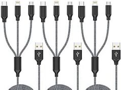 $4.49 – * | 3-Pk 4′ Xnewcable 3-In-1 Multi Charge Cable (USB-C, MicroUSB, Lightning) at Amazon * | 3-Pk 4' Xnewcable 3-In-1 Multi Charge Cable (USB-C, MicroUSB, Lightning) at Amazon