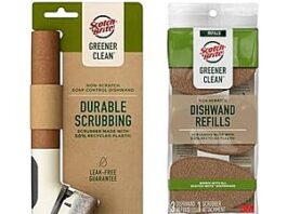 [NEW, SnS] | Scotch-Brite Greener Clean Non-Scratch Soap Control Dishwand with 3 Refills at Amazon
