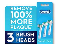 $13.95 – Oral-B Toothbrush Heads, Daily Clean Replacement – Save $10 + Get $10 Walmart Cash at Checkout Oral-B Daily Clean Replacement Toothbrush Heads pack
