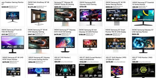 Massive monitor sale now live at up to 50% off: Deals on gaming and workstation displays from just