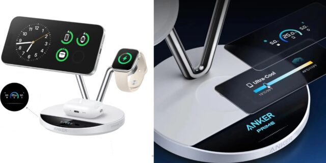 Anker Prime Qi2.2 25W charging station in white