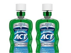 $4.36 – 2-Pack 18-Ounce ACT Anticavity Fluoride Mouthwash (Mint) ($2.18 Each) w/ S&S + Free Shipping w/ Prime or on $35+ 2-Pack 18-Ounce ACT Anticavity Fluoride Mouthwash (Mint) ( Each) w/ S&S + Free Shipping w/ Prime or
