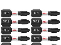 $4.00 – 10-Pack BOSCH Phillips #2R Impact Tough Screwdriving Reduced Insert Bits – $4 + Free Shipping w/ Prime or on $35+ 10-pack of BOSCH Phillips #2R Impact Tough Screwdriving Reduced Insert Bits