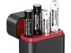 $7.49 – 4-Pack Rechargeable AA Lithium Batteries w/ USB-C Charger, 3800mWh 1.5V – + Free Shipping w/ Prime or on $35+ Chicnod Rechargeable AA Lithium Batteries with USB-C Charger in packaging
