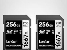 $179.99 – | 2-Pack Lexar 256GB Professional 1667x SD Card at Amazon Lexar 256GB Professional 1667x SD Card in a 2-pack