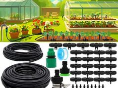 $14.99 – 100-ft PETUOL Drip Irrigation Kit w/ Adjustable Nozzles for Garden, Lawn & Patio + Free Shipping w/ Prime or on $35+ 100-ft PETUOL Drip Irrigation Kit for garden, lawn and patio