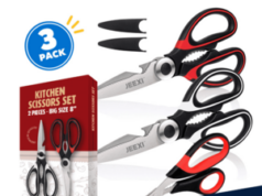 $8.99 – 3-Pack Stainless Steel Kitchen Scissors + Free Shipping w/ Walmart+ or on $35+ 3-Pack Stainless Steel Kitchen Scissors + Free Shipping w/ Walmart+ or on +