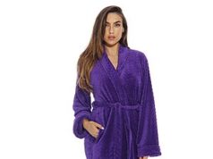 $9.99 – Just Love Kimono Robe Bath Robes for Women 6312-Purple-M Just Love Kimono Robe Women's Bathrobe in Purple
