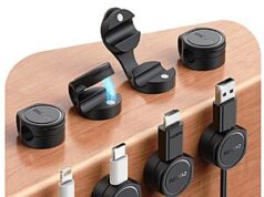 $4.75 – (prime) 8-count FLYLEAD Magnetic Silicone Cord / Cable Organizer + Free S/H FLYLEAD Magnetic Silicone Cord Organizer with multiple cables organized