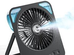 $9.99 – HandFan 4000mAh 3-Speed Portable Rechargeable Desk Misting Fan (Black) – with Prime or on orders $35+, Use Code MI3D3JGM HandFan 4000mAh Misting Fan in black