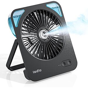 HandFan Misting Fan on sale HandFan 4000mAh Misting Fan in black