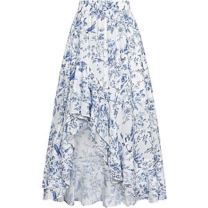 Scarlet Darkness Maxi Skirt Deal Scarlet Darkness Women's Floral High Waisted Maxi Skirt with pockets