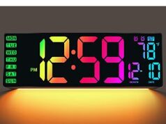 $17.49 – 16.5″ ANSOPER Auto-Dimming LED Display Digital Wall Clock w/ Remote Control + Free Shipping w/ Prime or on $35+ ANSOPER 16.5" Large Digital Wall Clock with Remote Control