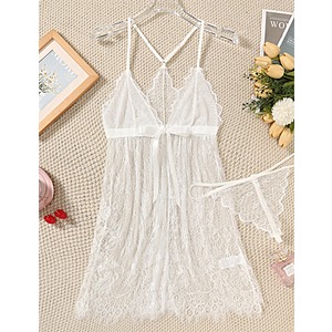 Avidlove lingerie on sale at Amazon Avidlove Women's Babydoll Lace Chemise Eyelash Lingerie