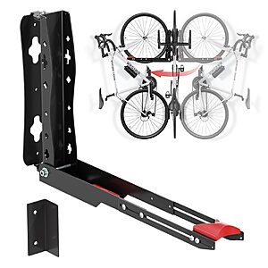 Urban Deco Swivel Bike Hanger Deal Urban Deco Swivel Bike Wall Mount in a garage