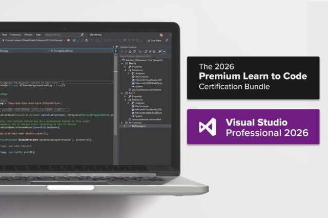 Microsoft Visual Studio Pro 2026 Deal Microsoft Visual Studio Pro 2026 and Premium Coding Bundle offer